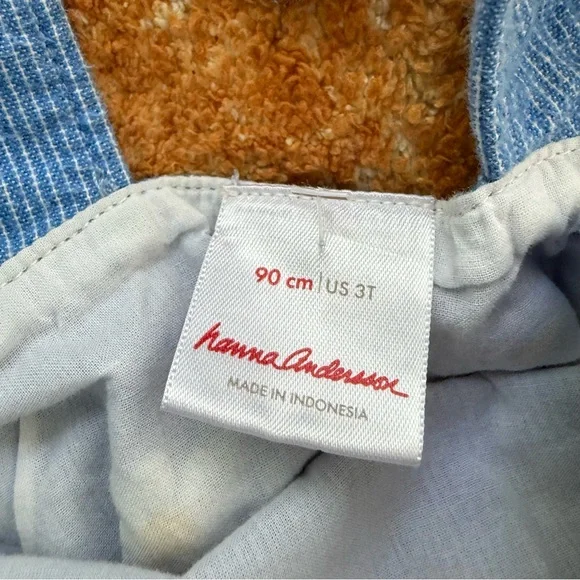 Hanna Andersson Blue Daisy Camomile Toddler Girls Kids Overall Dress - Picture 3 of 3